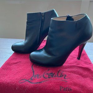Christian Louboutin Belle Black Leather Ankle Boots 100 - Size 35.5